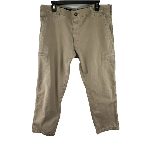 Lee 38x29 Extreme Comfort Straight Pants Men Tan Stretch Chino Relaxed Fit Twill - Picture 1 of 9